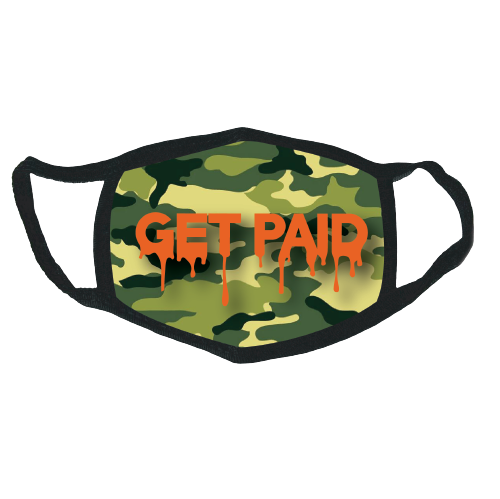 Get Paid Green Camo Mask