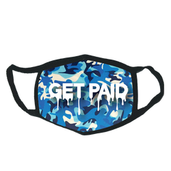 Get Paid Blue Camo Mask